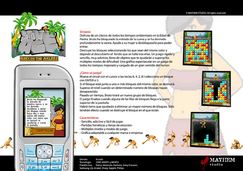 Страница Stone Age из официальной презентации по продуктам разработчика за 2008 год.